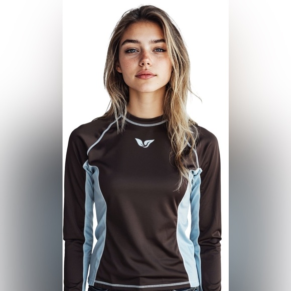Tops - new-Black &  Blue Long Sleeve
UV Protection
Rash guard sun Beach Shirt